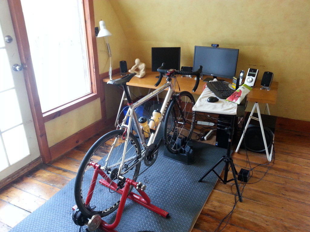 setting up a bike trainer